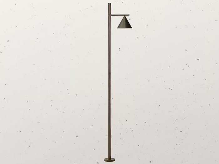 CONE 286.20 - LED brass garden lamp post _ Il Fanale